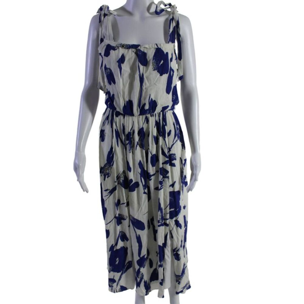 Jason Wu Collective Womens Blue Floral Tie Strap Dress Blue Size 4 14841697